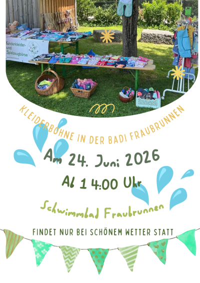 Kleiderbohne in der Badi