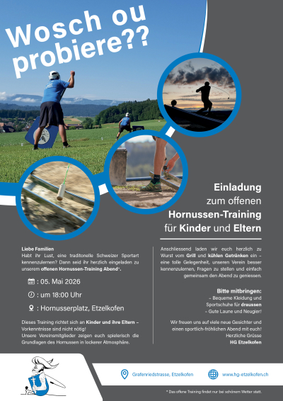 Offenes Hornusser-Training für Familien