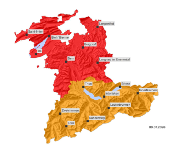 Feuerverbot im Wald und in Waldesnähe (50 m) und verbreitet grosse Waldbrandgefahr