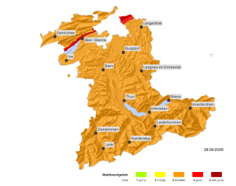 Feuerverbote werden ab 12 Uhr im ganzen Kanton Bern aufgehoben